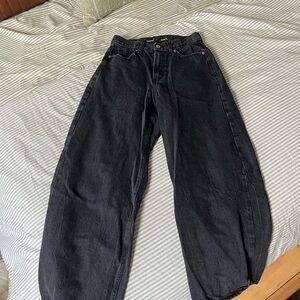Old Navy Baggy Wide Leg Black Denim Jeans